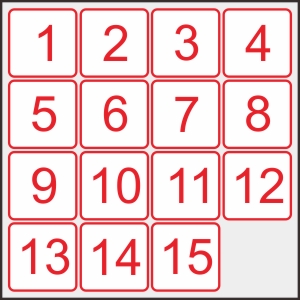 Sliding Puzzle - 4x4 - 15 puzzle