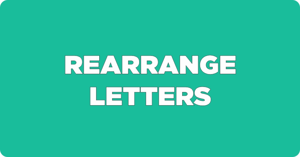 Rearrange Letters Game